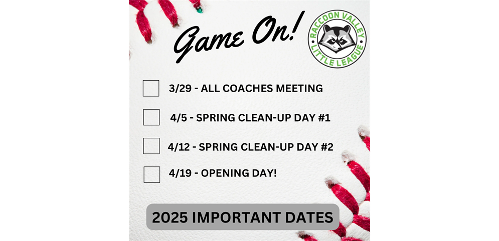 Important dates! 